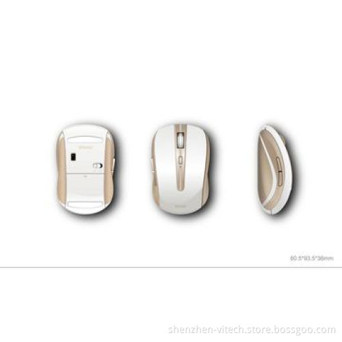 6D wireless optical mouse, 800-1600 adjust dpi, suitable for both home use and gaming playing